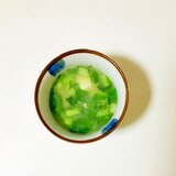 豆腐と小松菜の簡単味噌汁